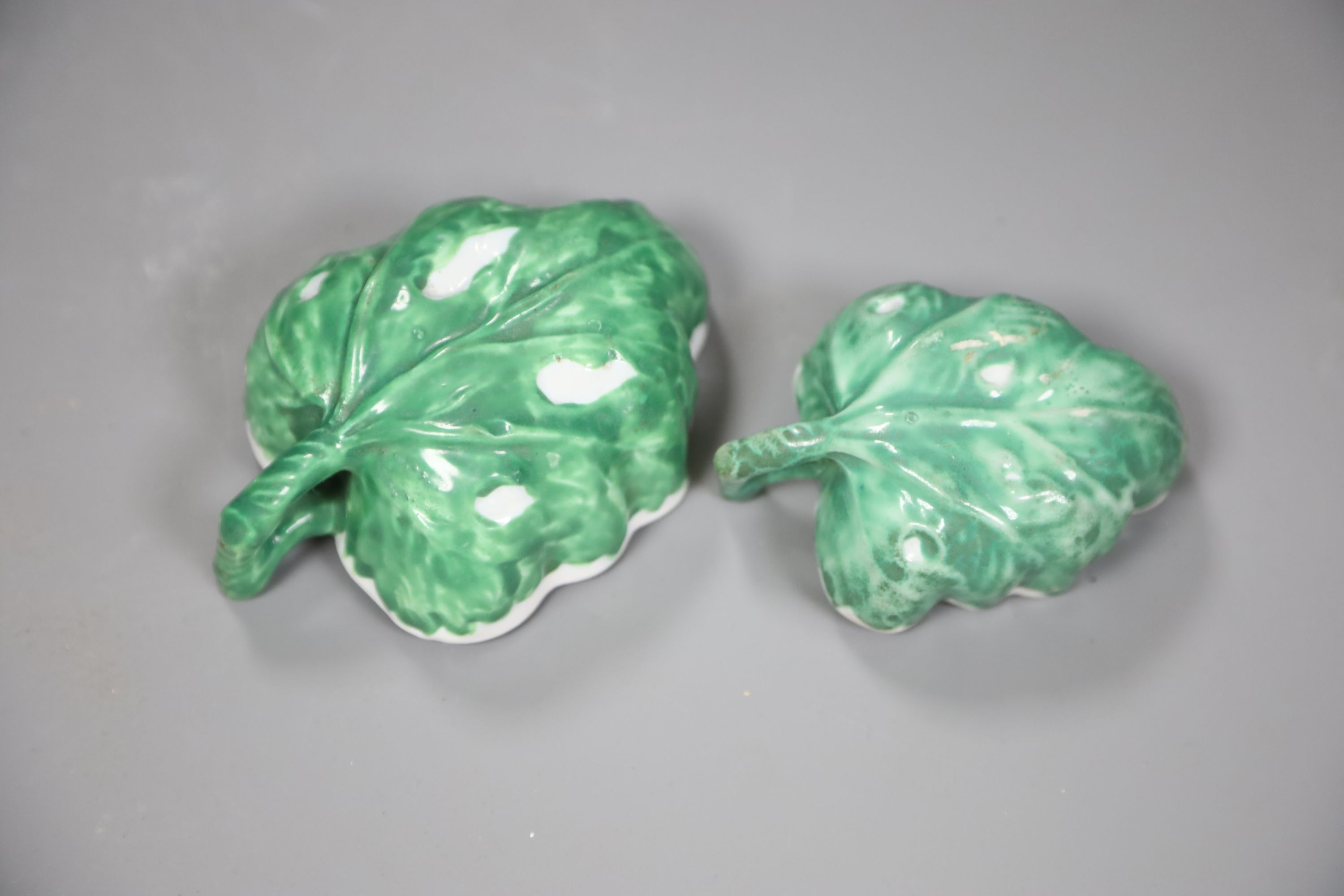 Two 18th century Doccia porcelain butter boats